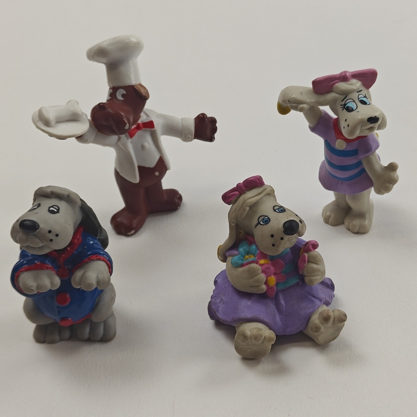 Vintage 1986 Pound Puppies Bright Eyes PVC Tonka Lot of 4