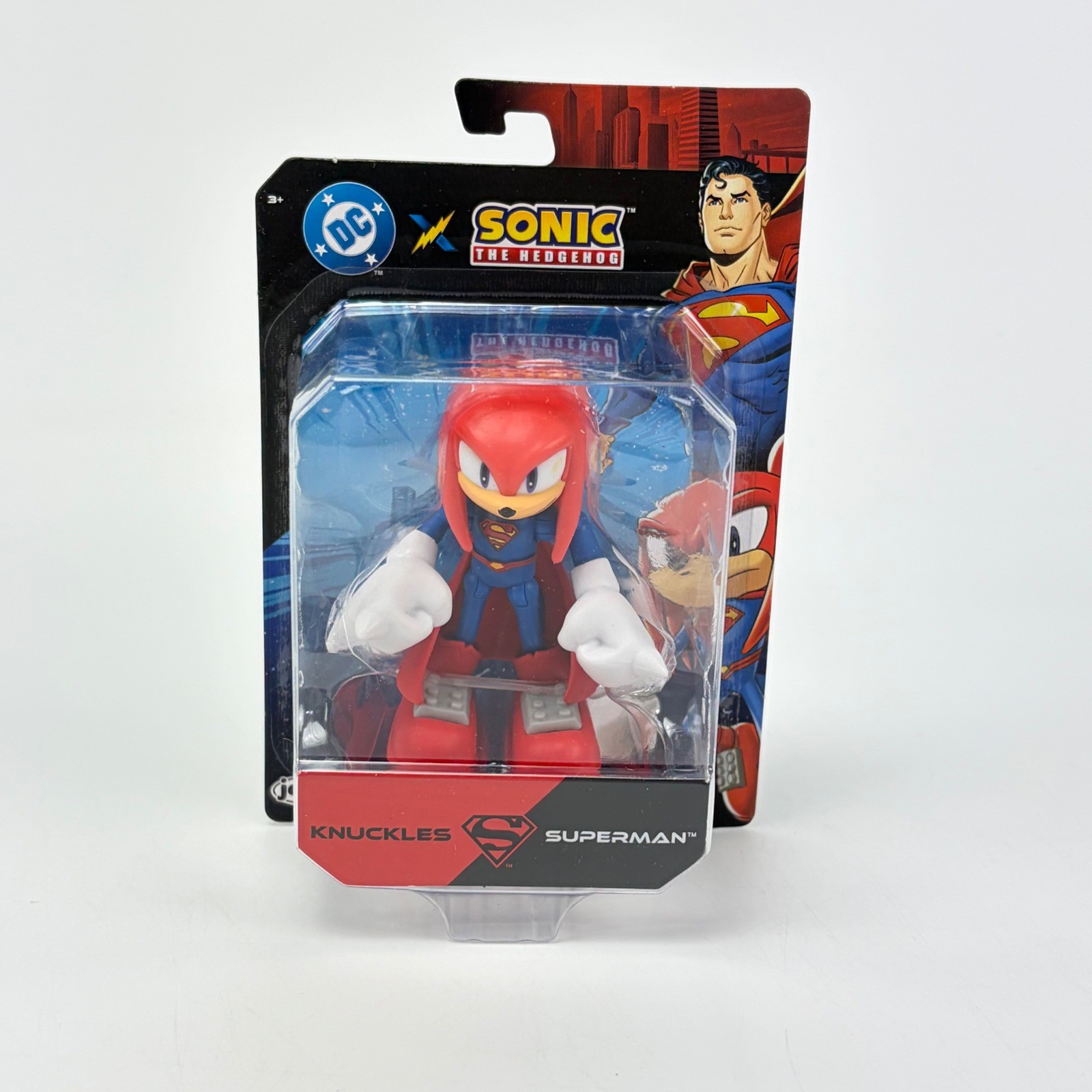 Jakks Pacific DC x Sonic the Hedgehog Knuckles as Superman Figure 2.5&Prime; New