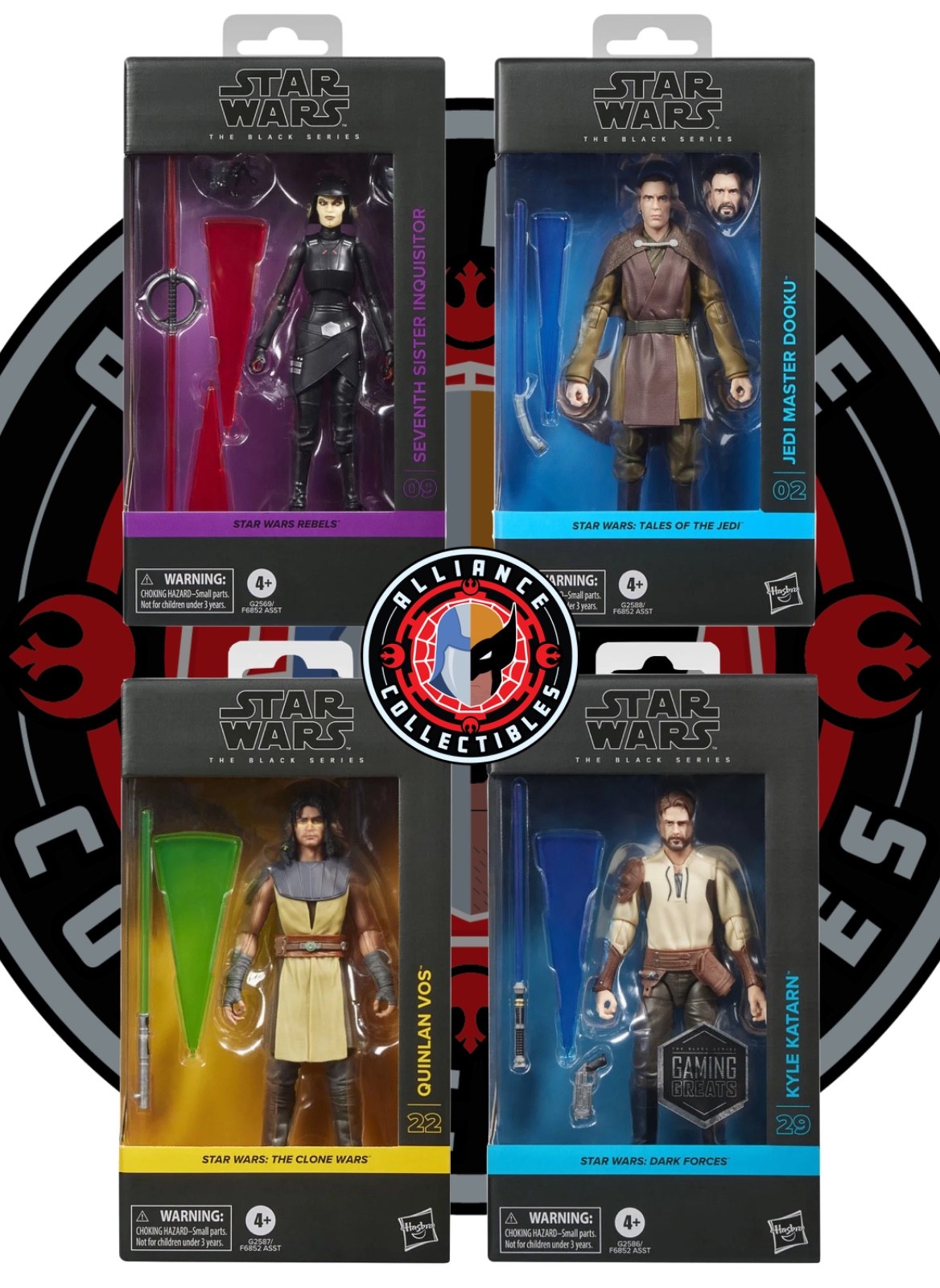 *PRESALE* 2026 Star Wars Black Wave 2 DOOKU VOS KATARN SISTER 6&Prime; Hasbro Fig Lot