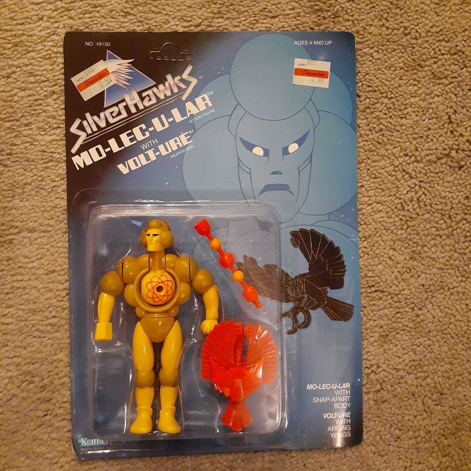 MOLECULAR W/ VOLTURE 1986 SILVERHAWKS ACTION FIGURE/NEW/ CARDED