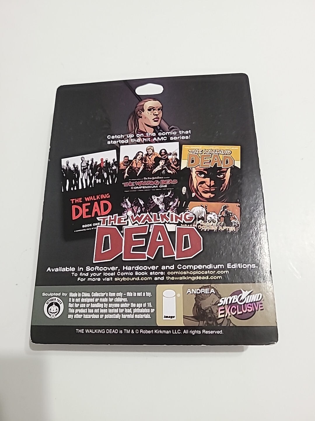 Skybound Megabox EXCLUSIVE Walking Dead Andrea Blue Transparent Figures NIB A4