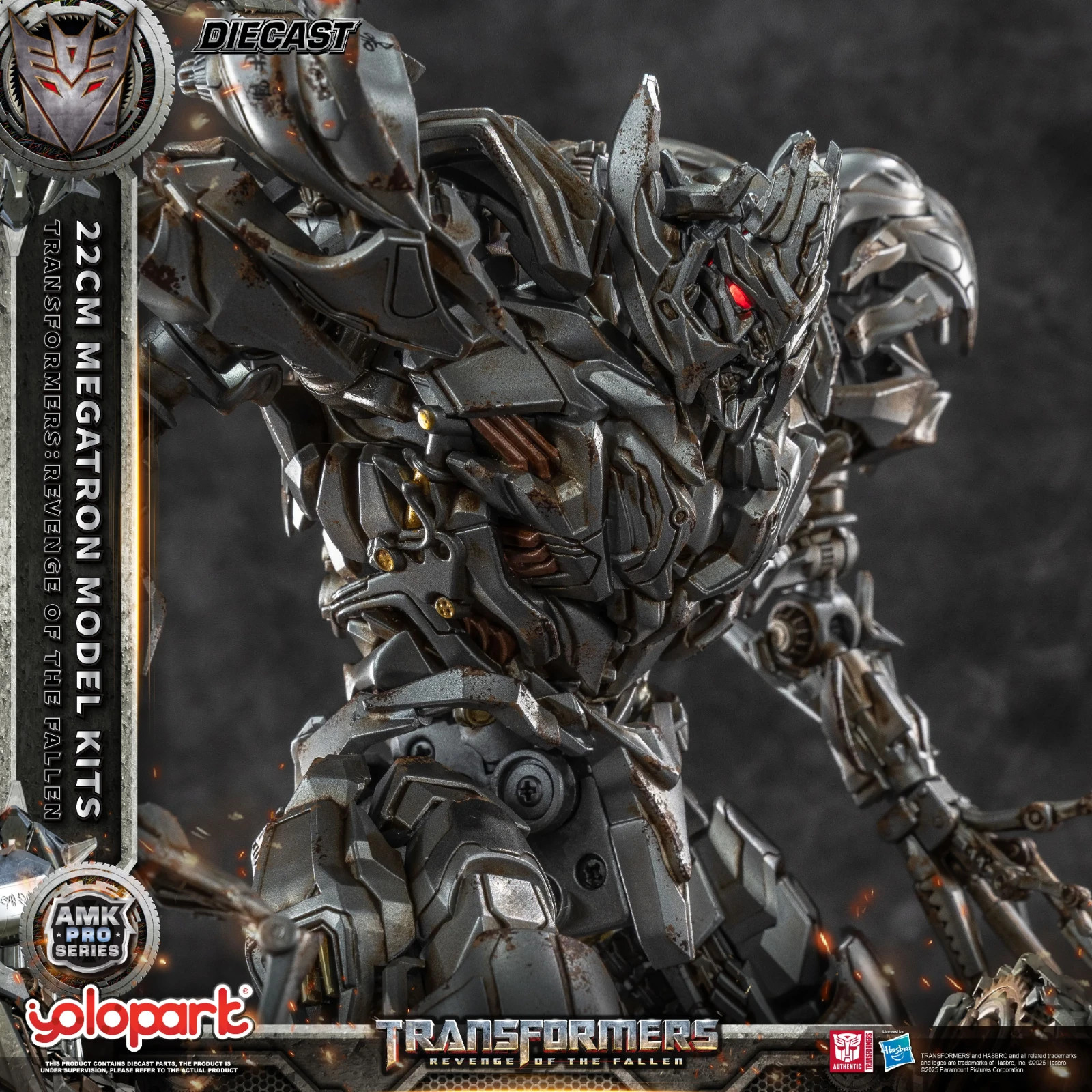 YOLOPARK Megatron 22cm Transformers ROTF AMK PRO LED Diecast Model Kit