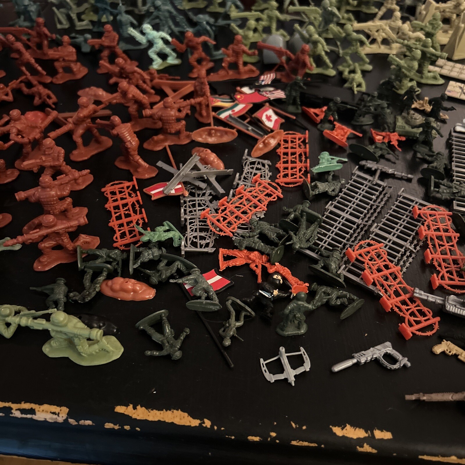 Lanard & Misc Military Action Figures Weapons Vehicles Fences Flags Lot Of 200+!