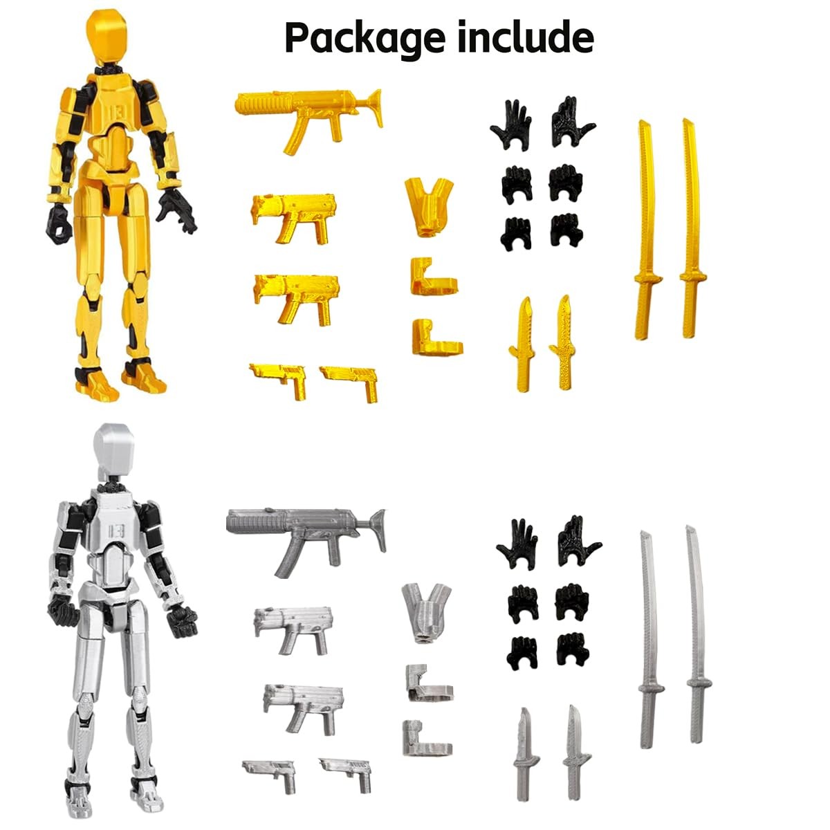 Titan 13 Action Figure Set Assembly Completed, 3D Printed MultiJointed Movabl…