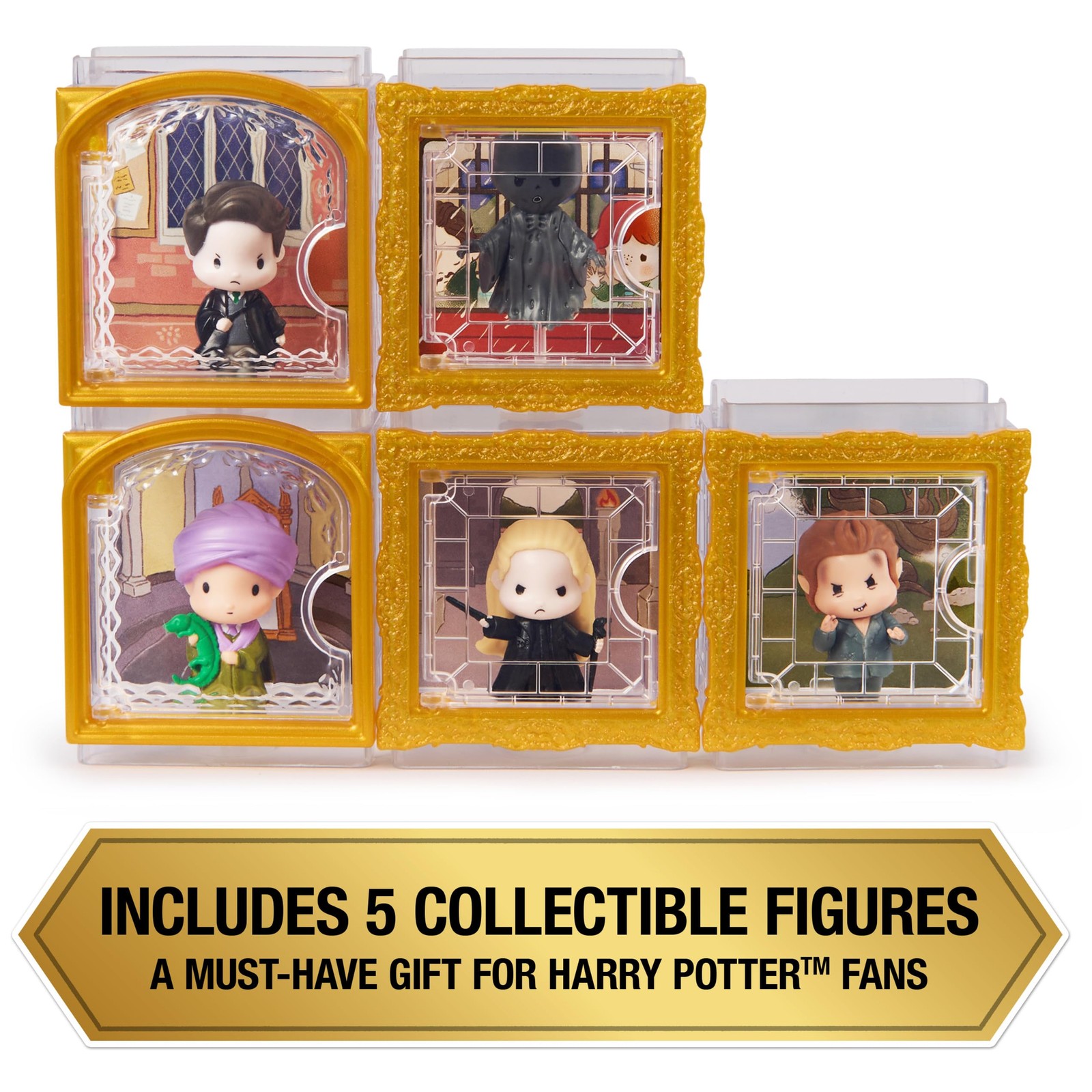 Figures Set 5-Pack Amazon Exclusive with Display Cases for Ages 6 and Up