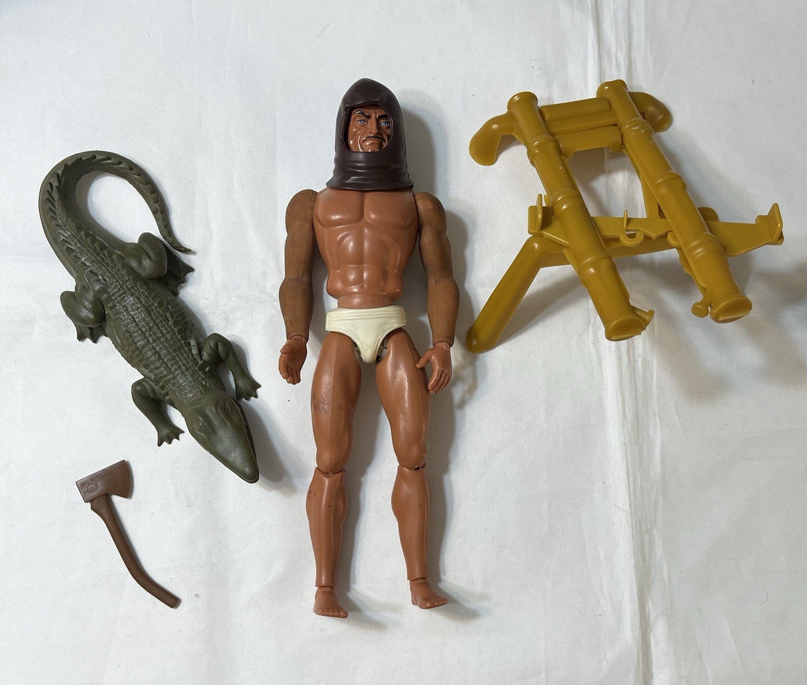 Vintage Mattel Big Jim Crocodile Bamboo Launcher Parts Lot 1974 ZORAK