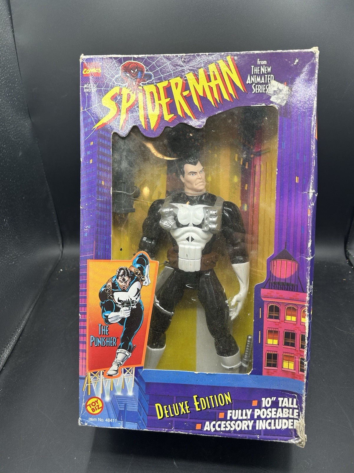 SPIDER-MAN THE ANIMATED SERIES THE PUNISHER 10&Prime; DELUXE EDITION NEW IN SEALED BOX