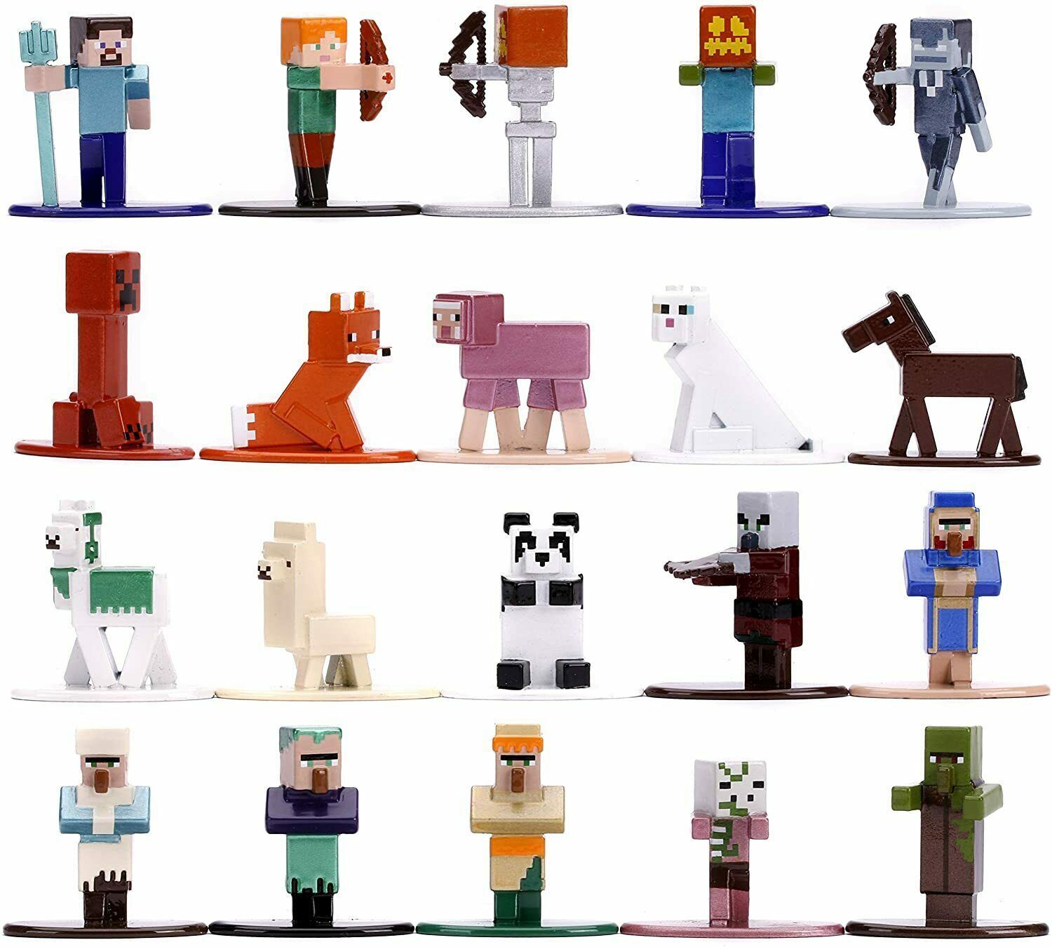 Minecraft 20 Pack Wave 2 Die-Cast Figure 1.65 in Collectible Nano Metalfigs NEW