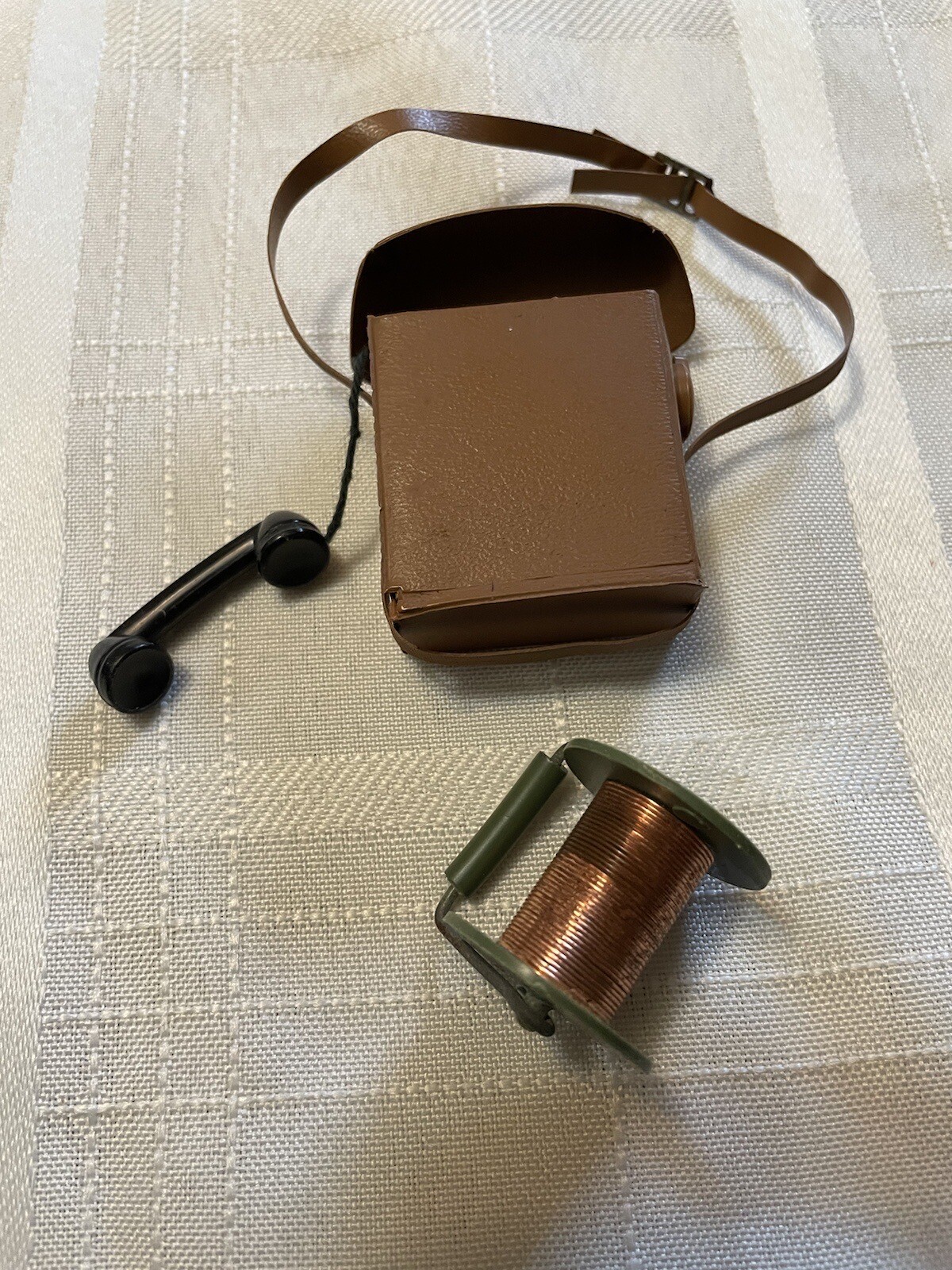 Gi Joe Original HASBRO Command Post Field Telephone And Spool Of Wire