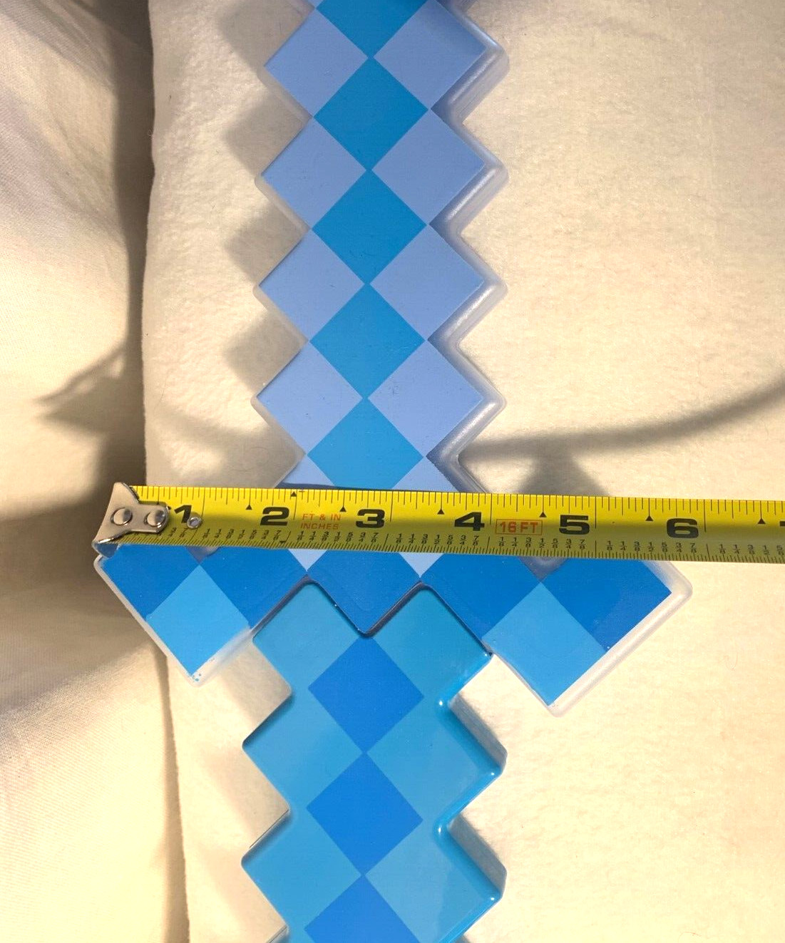 Minecraft Light Up Pixel Sword 24 inches long Excellent Condition