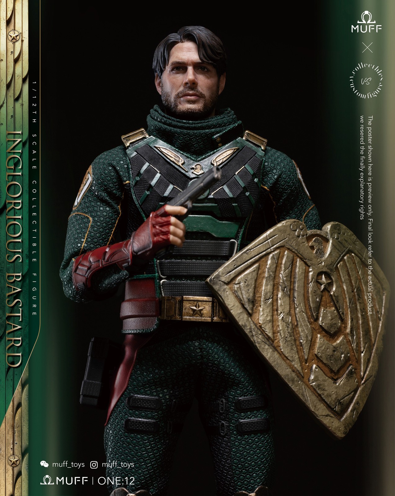 Pre-Sale MUFF TOYS MF08 1/12 Inglorious Bastard Soldier Boy Action Figure Model