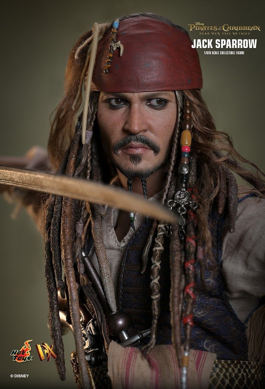 1/6 HOT TOYS CAPT. JACK SPARROW DX37 PIRATES OF THE CARIBBEAN 5 DMTNT 12&Prime; FIGURE