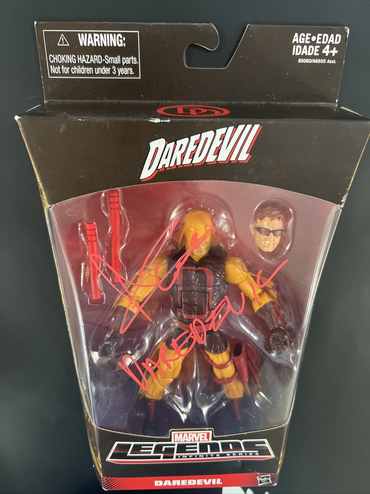 MCU Marvel Legends DAREDEVIL SIGNED Charlie Cox With Daredevil Inscription Rare!