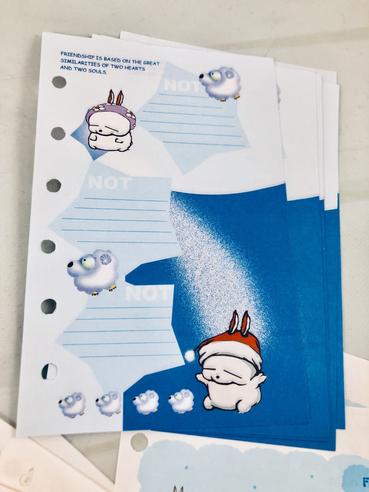 Mashi Maro Memo Diary refill. 30 sheets. 6 ring binder. Made in Korea. 2001