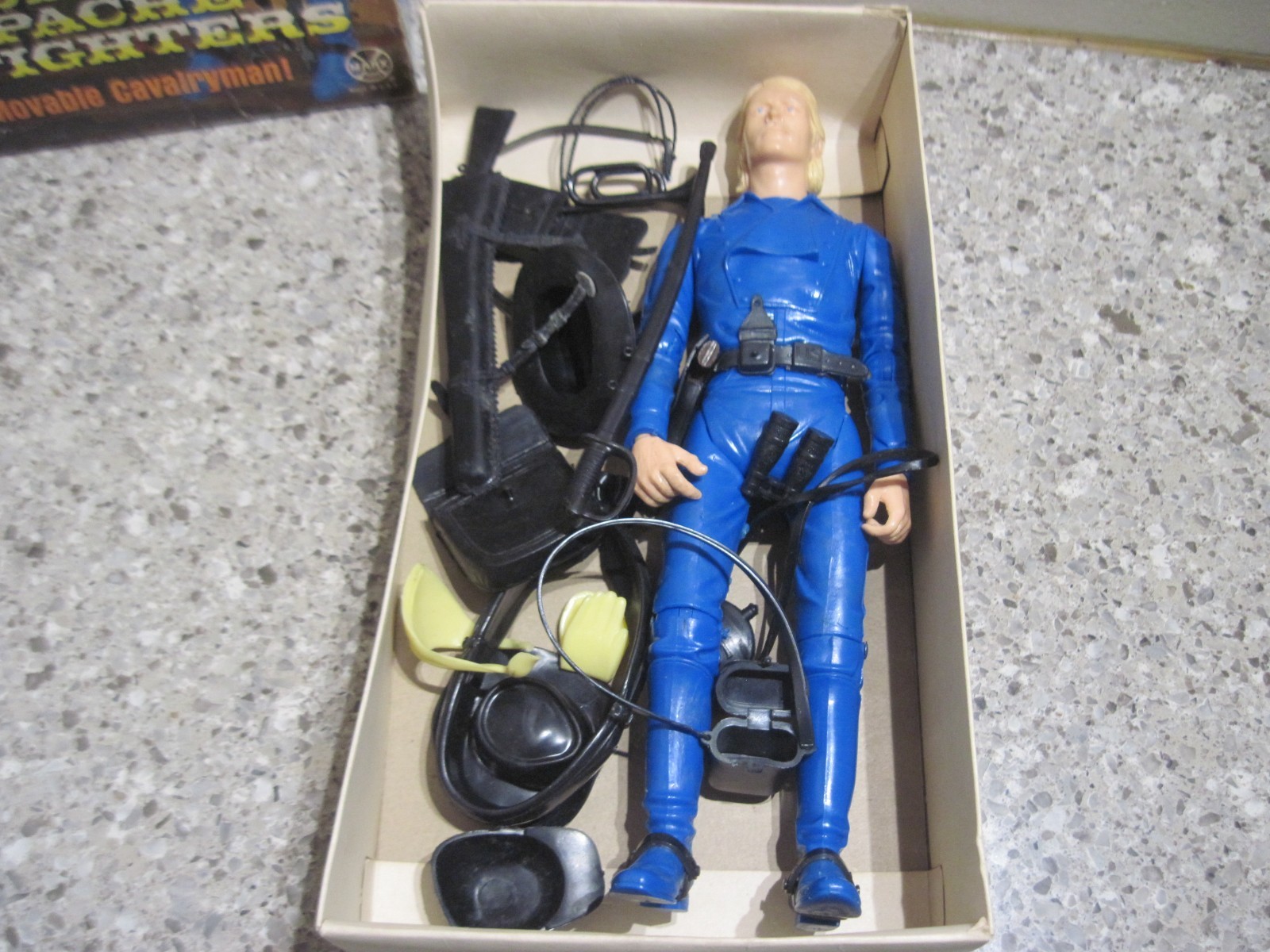 Marx General Custer Calvaryman Action Figure, Box & Most Accessories 1st Edition