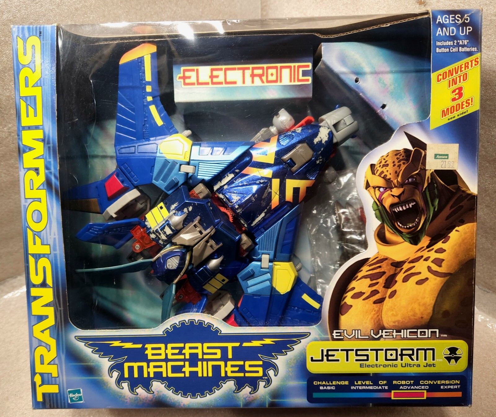 2000 Transformers Beast Machines – Evil Vehicon Jetstorm – Electronic Ultra Jet