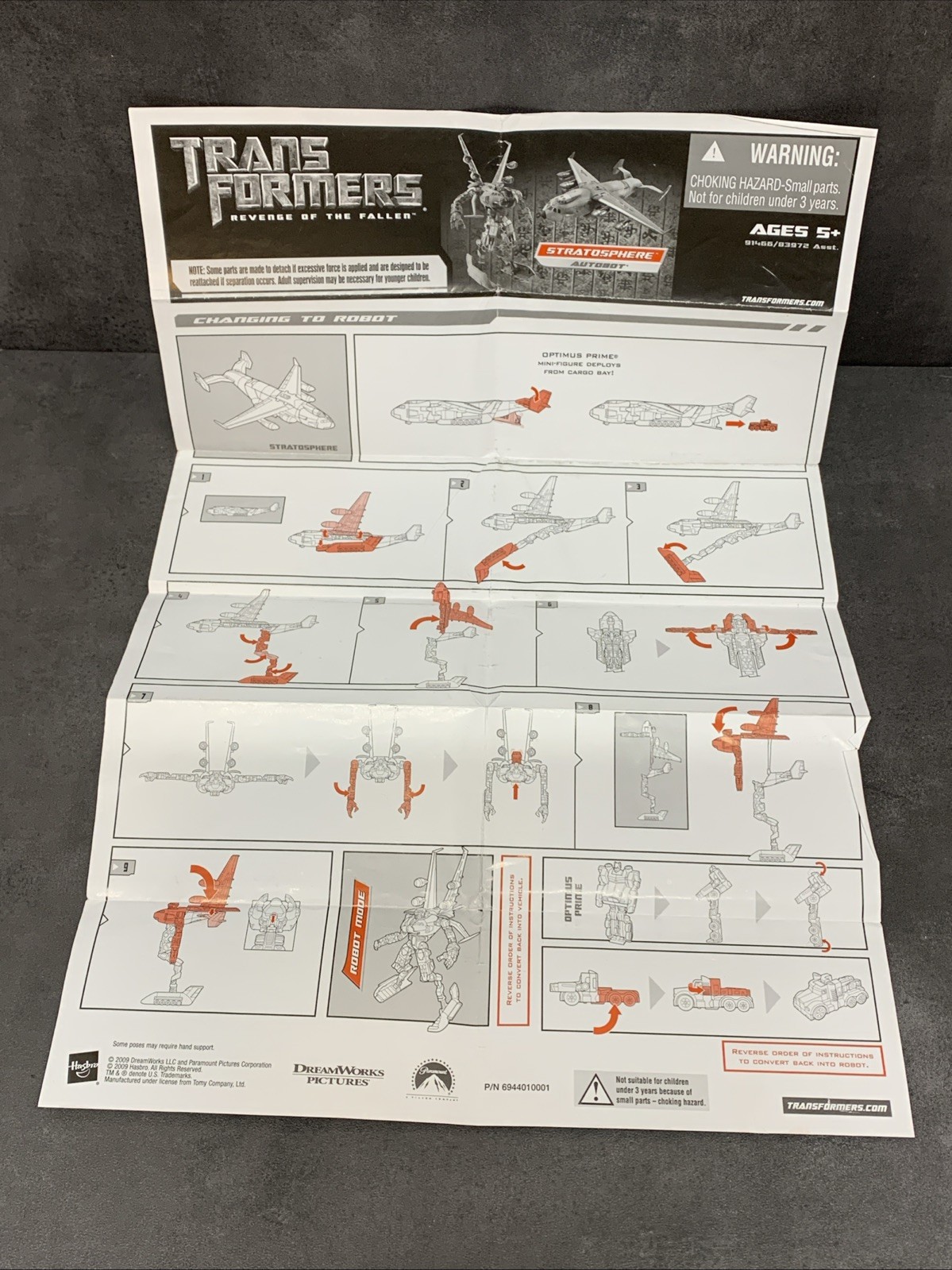 Stratosphere INCOMPLETE Transformers Revenge of the Fallen No Optimus Prime READ