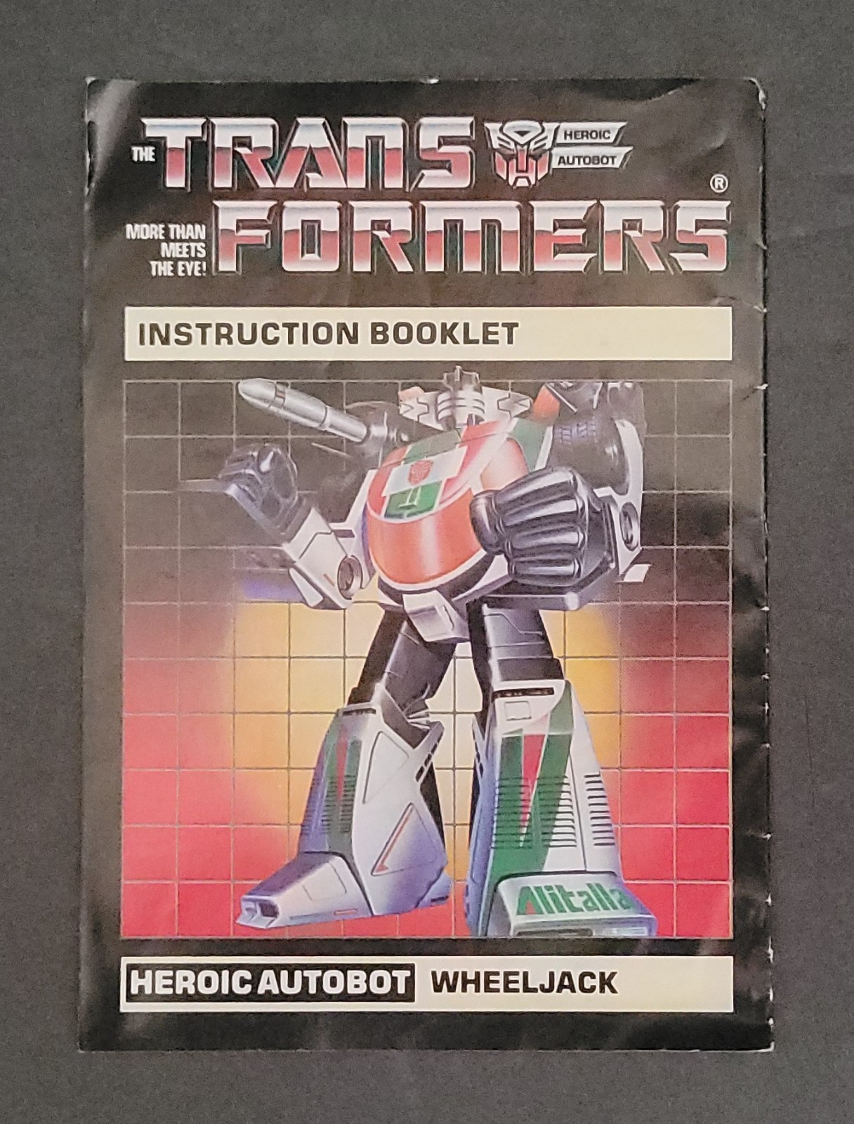 1984 Hasbro Transformers G1 Heroric Autobot Wheeljack Original Instructions .