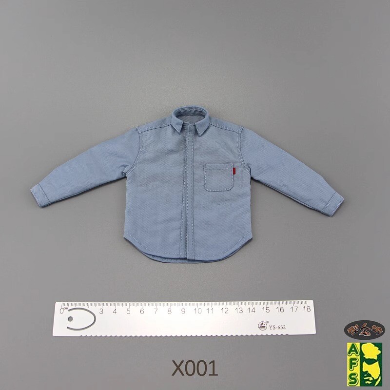AFS X001 1/6 Male Trendy Loose Casual Long Sleeve Shirt For 12&Prime; Action Figures