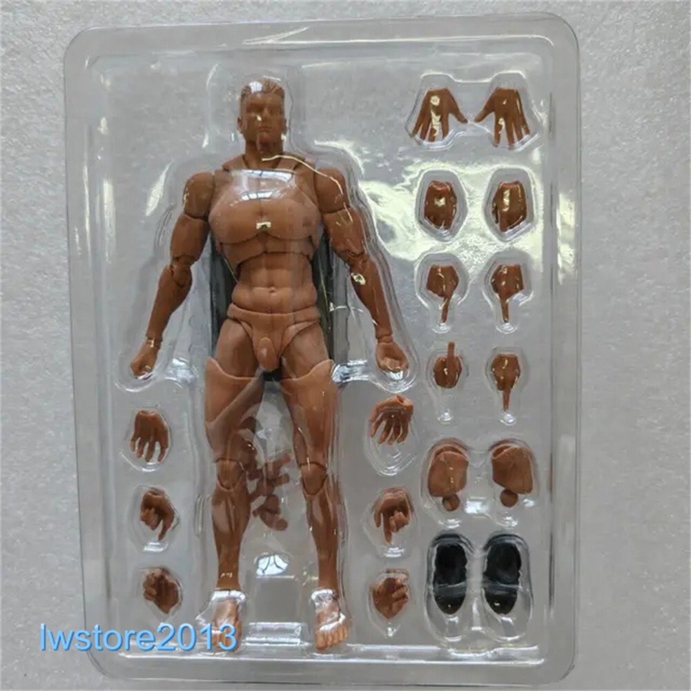 US Romankey X COWL 1:12 Dark Flexible Jointed 6&Prime; Male Action Figure Head Body