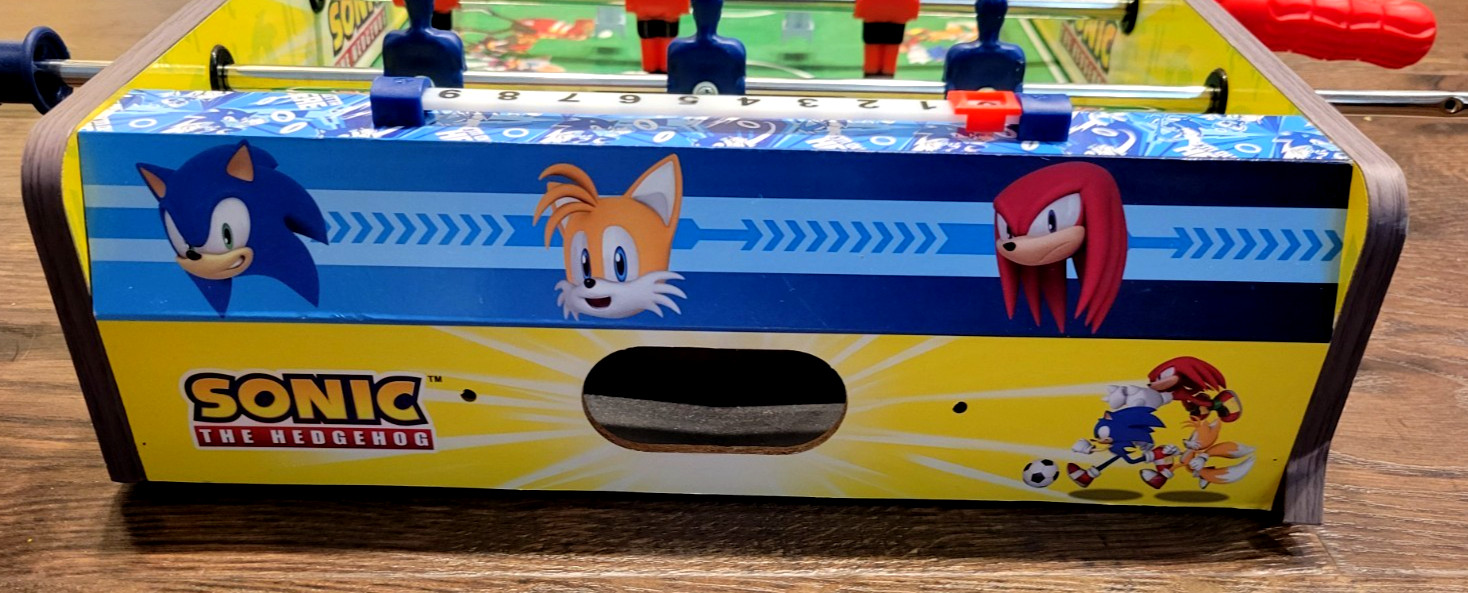 Sonic The Hedgehog Foosball Table Top Edition Shoot & Score Action W/ Ball 18×12