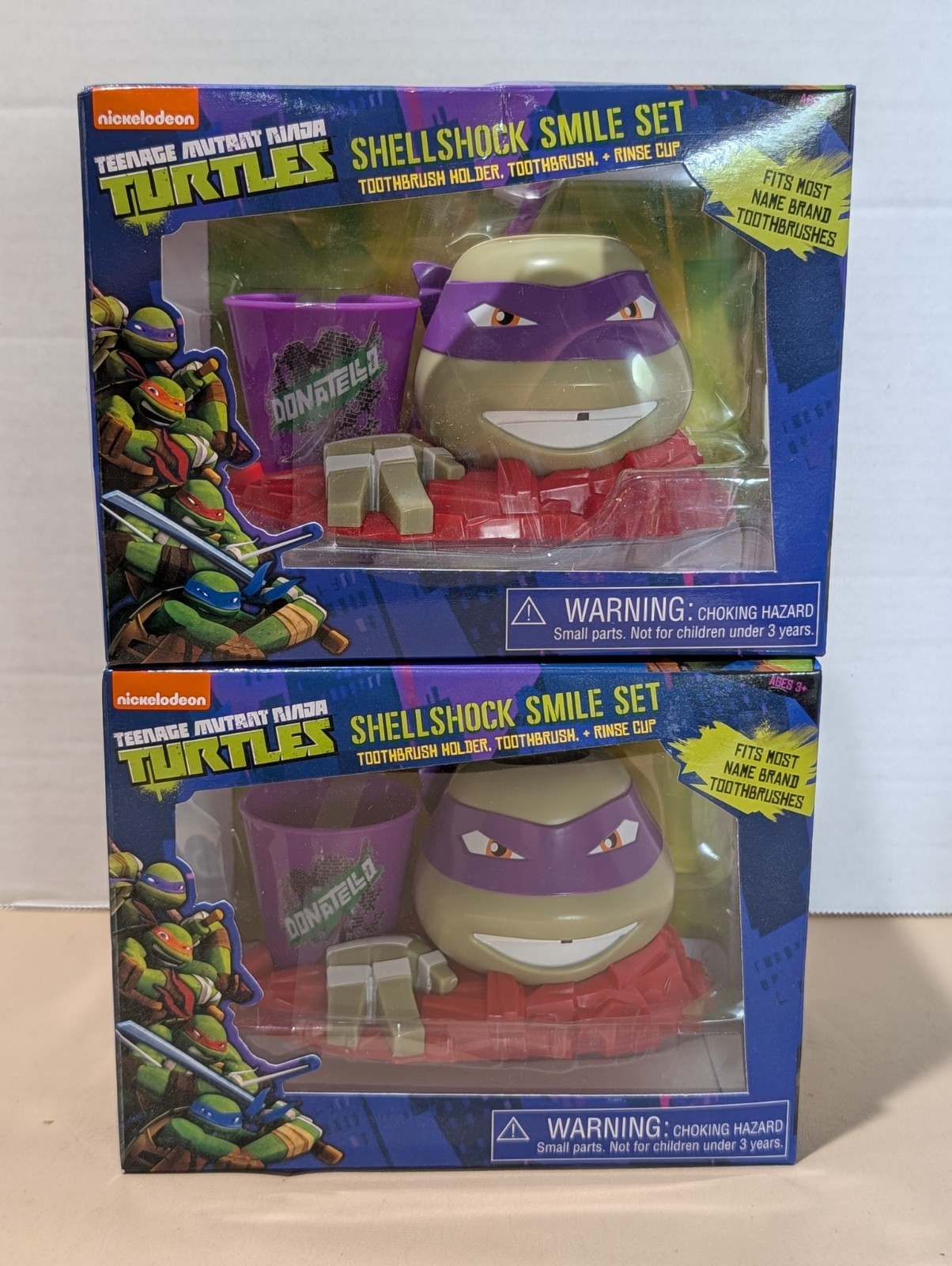 Donatello TMNT Turtles Shellshock Smile Set Toothbrush Holder NIB