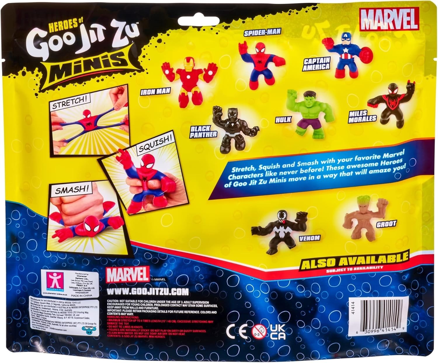 Marvel Mega Mini 6 Pack – Squishy, Stretchy, Gooey Mini