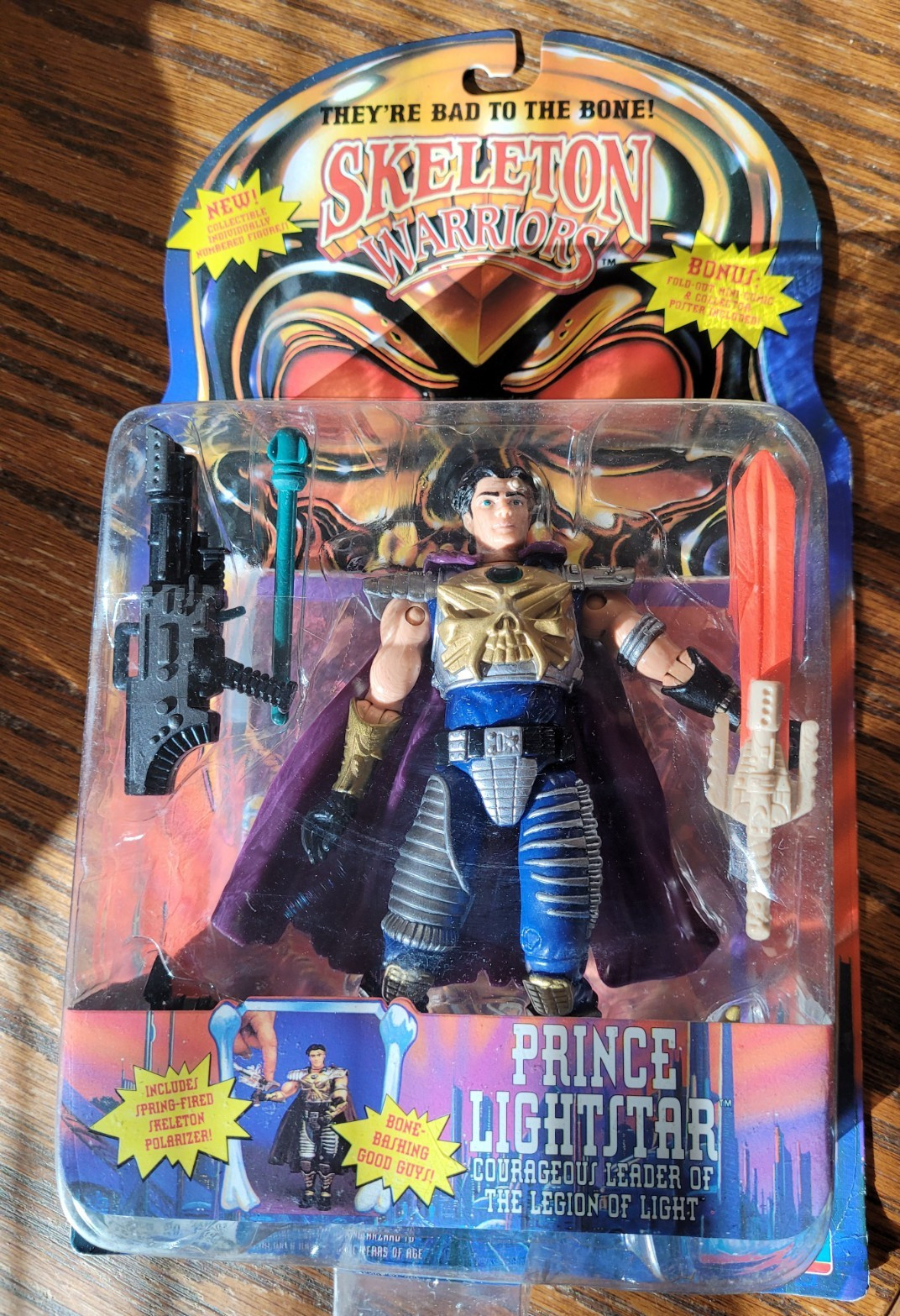 Vintage SKELETON WARRIORS PRINCE LIGHTSTAR New Old Stock Playmates 1994 Sealed