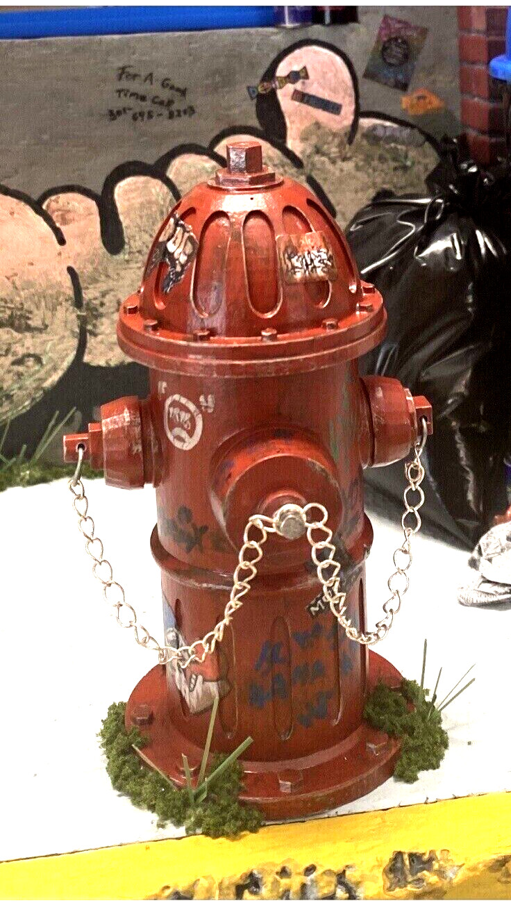 1/6 scale fire hydrant action figure diorama dollhouse model train RESIN 4.5&Prime;