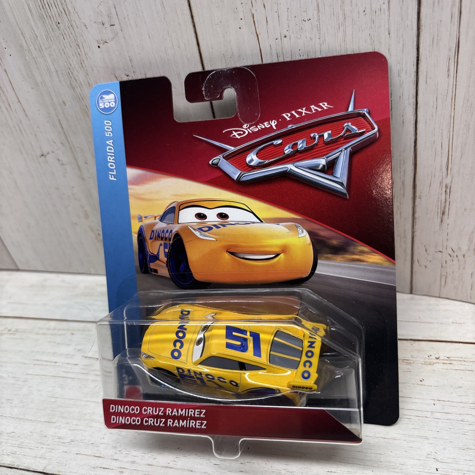 NEW Mattel 2017 Disney Pixar Cars Dinoco Cruz Ramirez #51 Florida 500