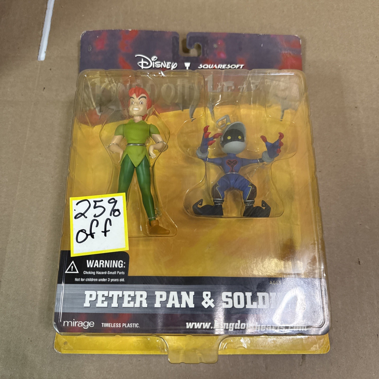 Kingdom Hearts Peter Pan & Soldier Figures Disney SquareSoft Mirage