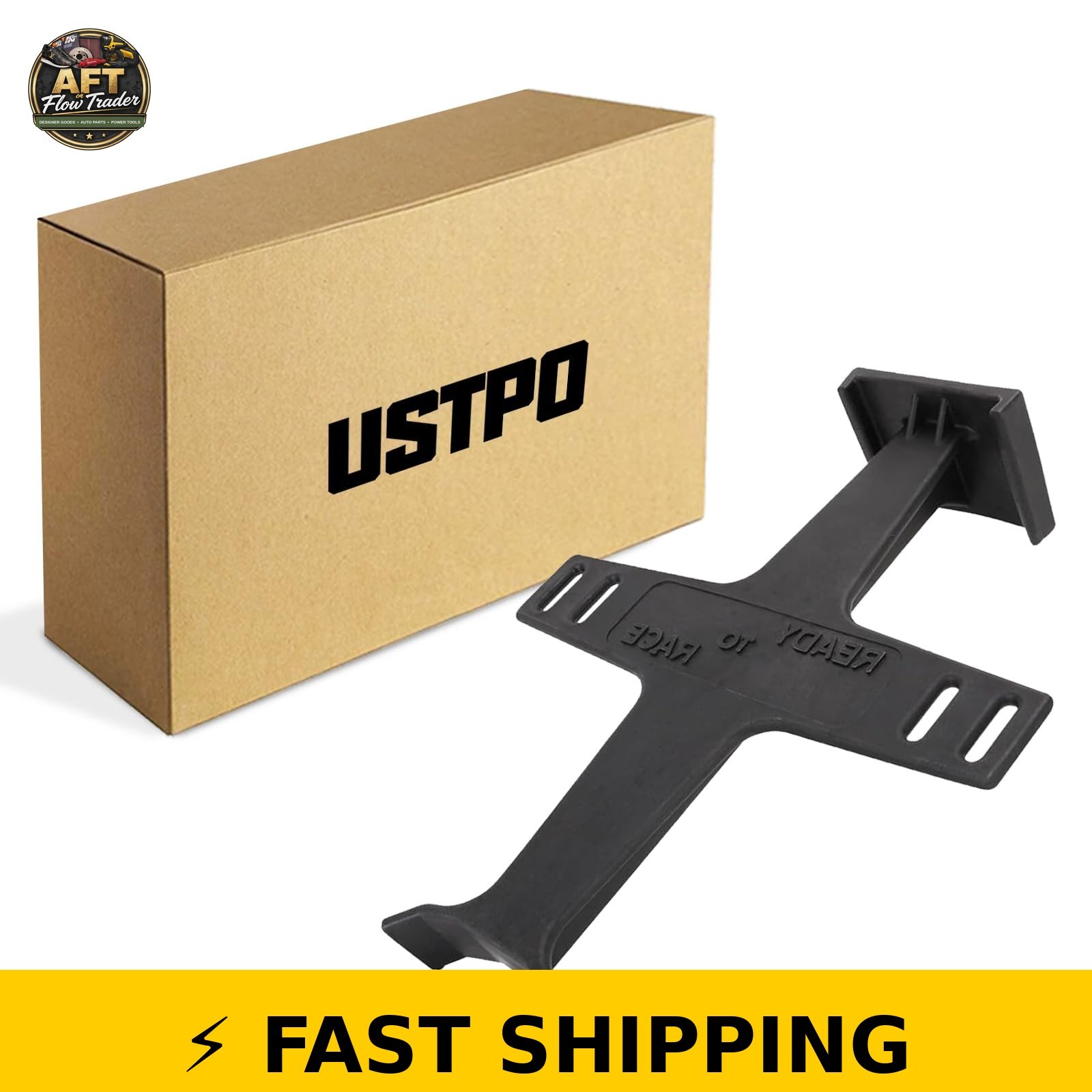 USTPO Motorcycle Fork Guard Suspension Support Brace – Black