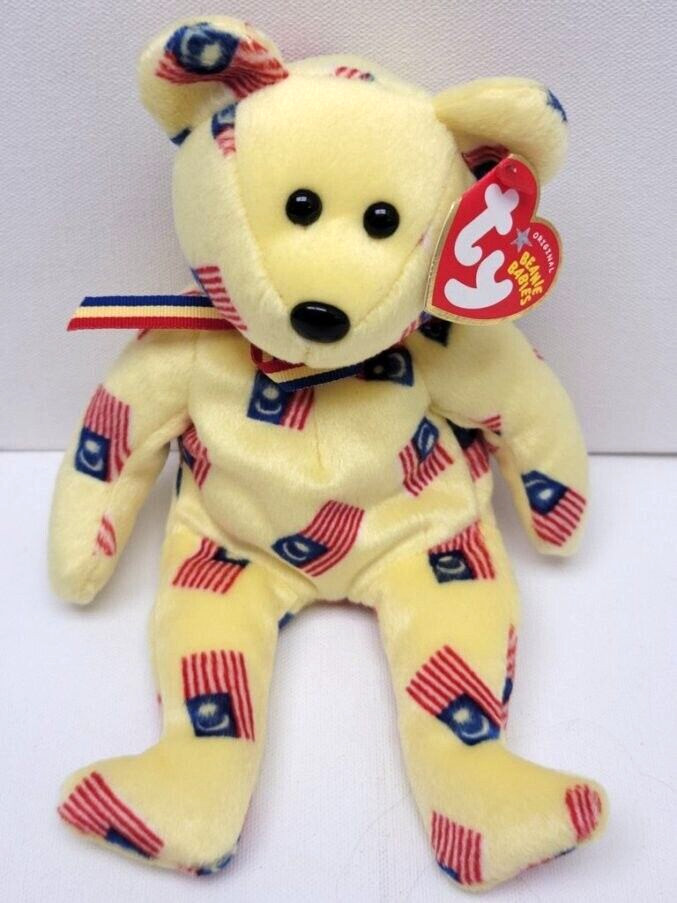 Ty Beanie Babies Negaraku Malaysia Black Nose Bear 8.5 inch 20cm MWMT Exclusive