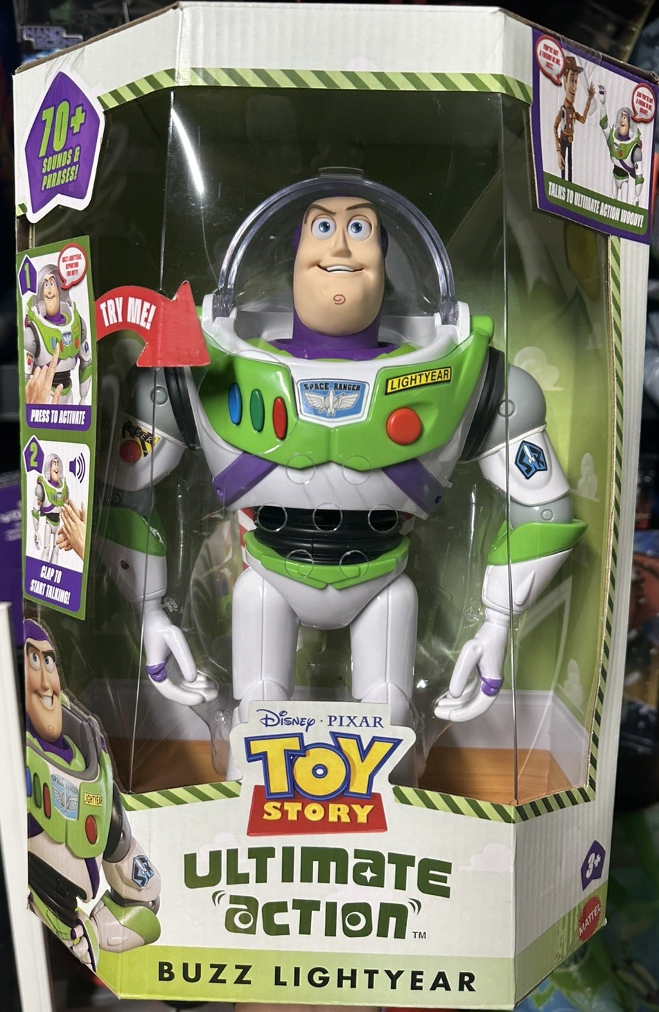 New 2026! Disney Pixar Toy Story Ultimate Action Buzz Lightyear by Mattel