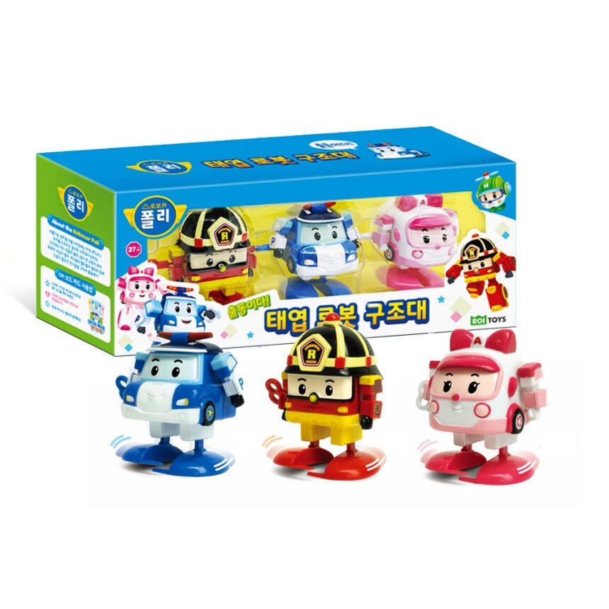 Robocar Poli Retro Clockwork Spring Collection Set, Characters Toys