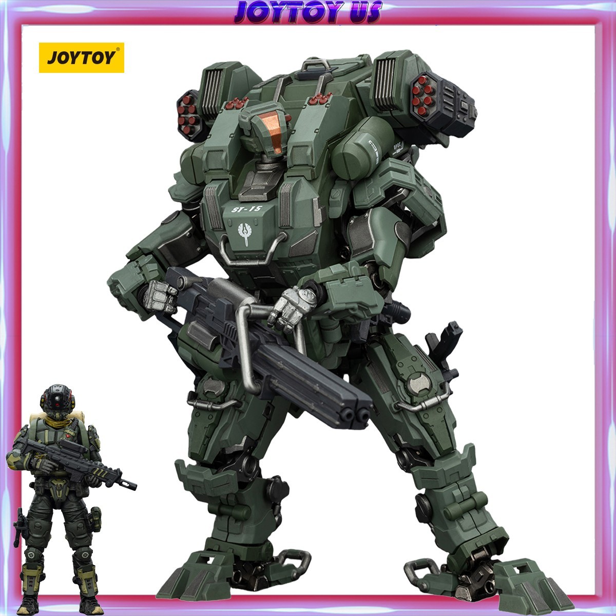 JOYTOY Dark Source 1/25 APOC Series Falcon 02 Rapid Assault Mech ST-8615 & Rhett