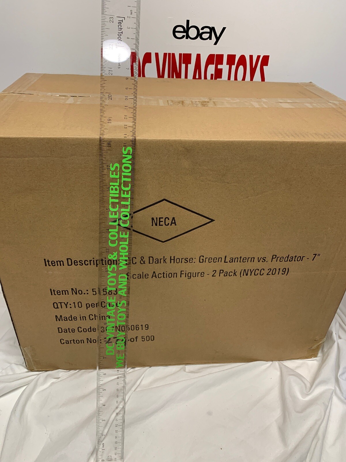 NECA NYCC Green Lantern Yellow Sinestro Predator 2 Pack DARK Horse CASE FRESH