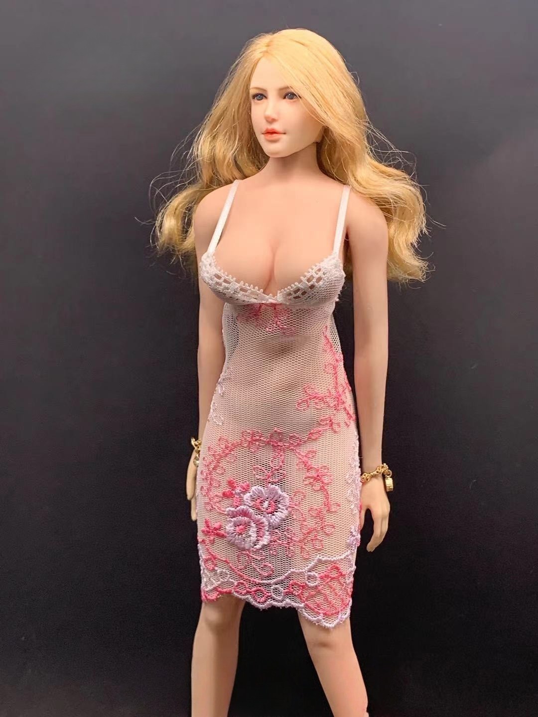 1:6 CJG-W033 Perspective Lace Night Dress Model 12 » Figure Accessories