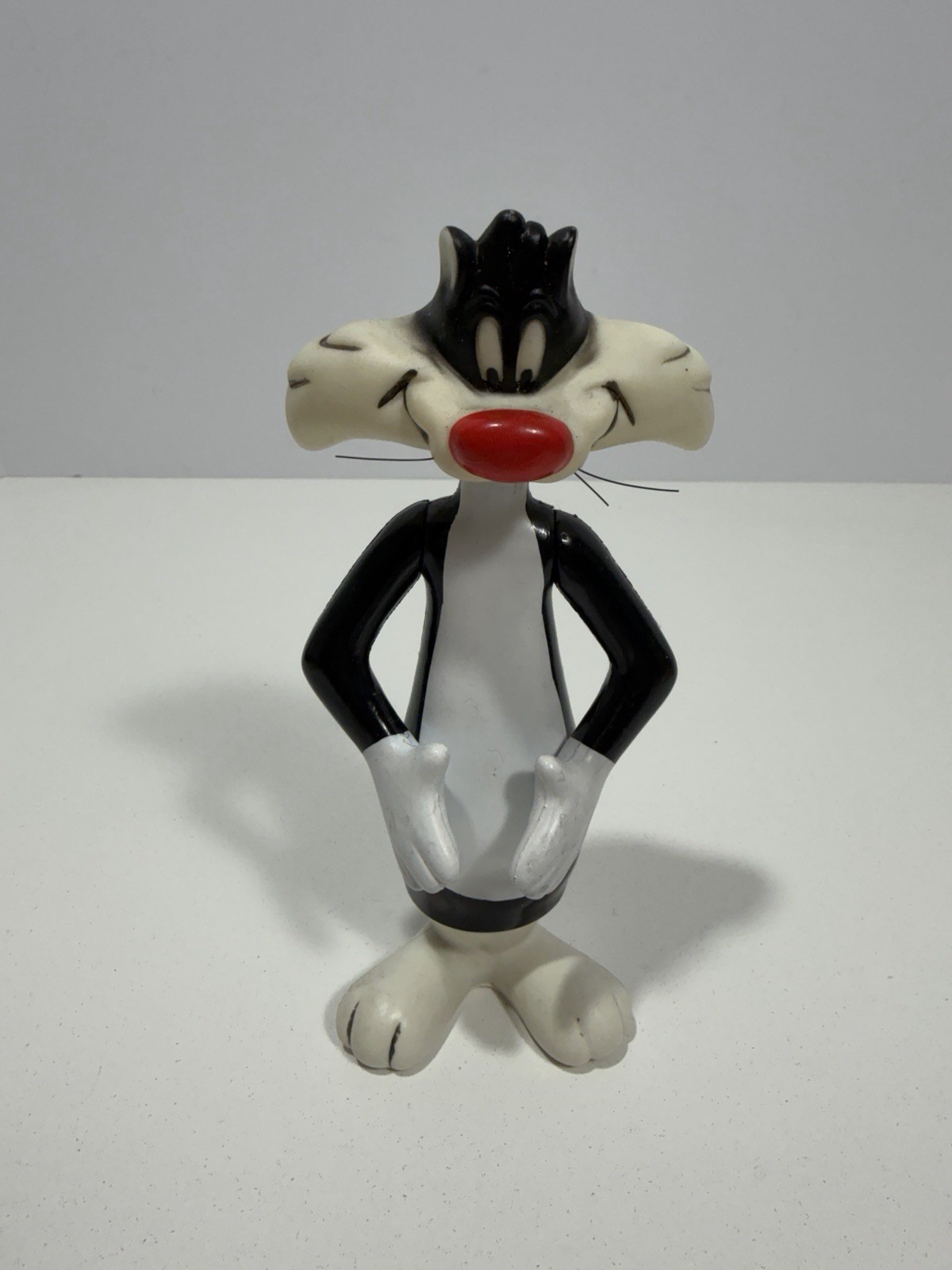 Vintage Warner Bros 1976 DAKIN 7&Prime; SYLVESTER The Cat Posable Figure Hong Kong !!!