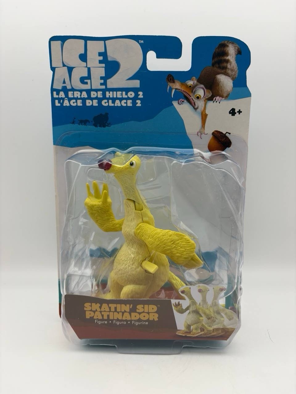 Mattel Ice Age 2 Skatin&rsquo; Sid Action Figure 5in Yellow Wind Up Toy New NIB