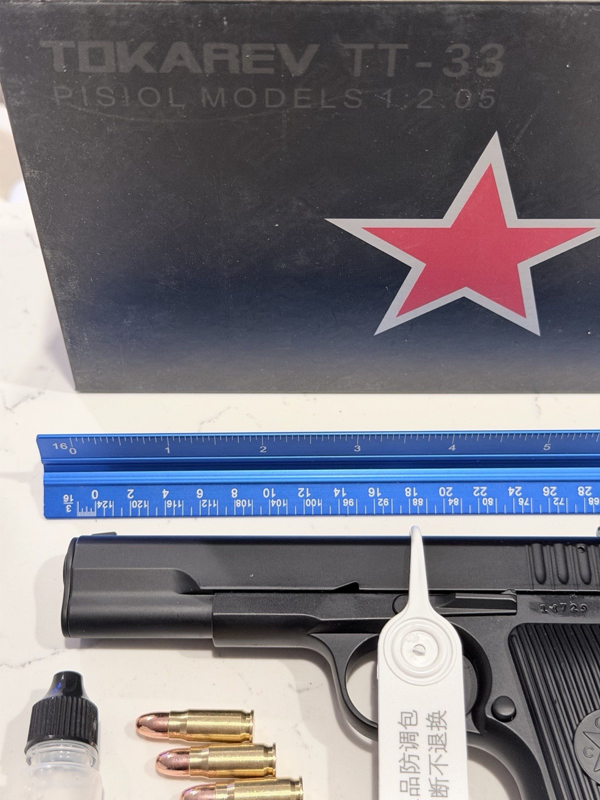 ALLOY Army Tokarev TT-33 Shell Eject COLLECTORS Toy Gun 1:2 Metal Rare Russian