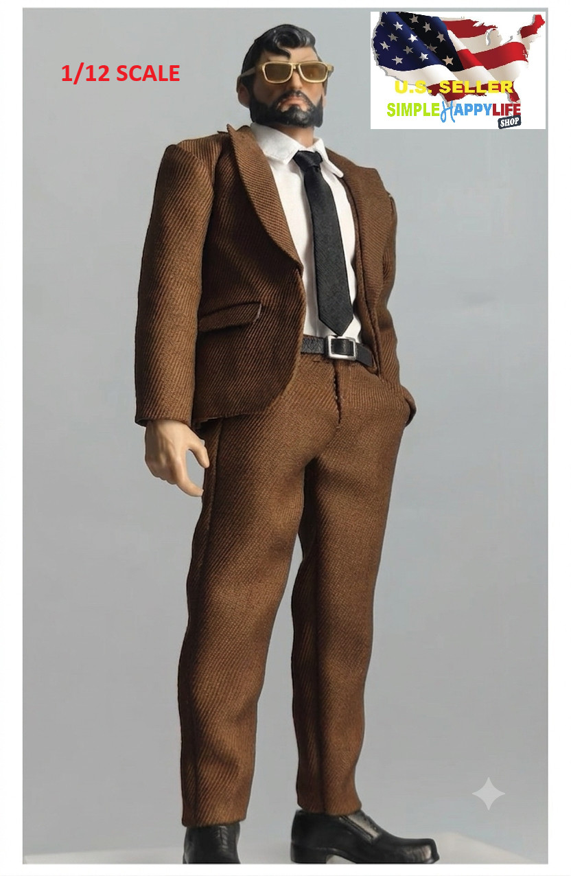 1/12 Brown business suit for 6&Prime; figure figma Mezco MixMax PHICEN marvel ❶USA❶