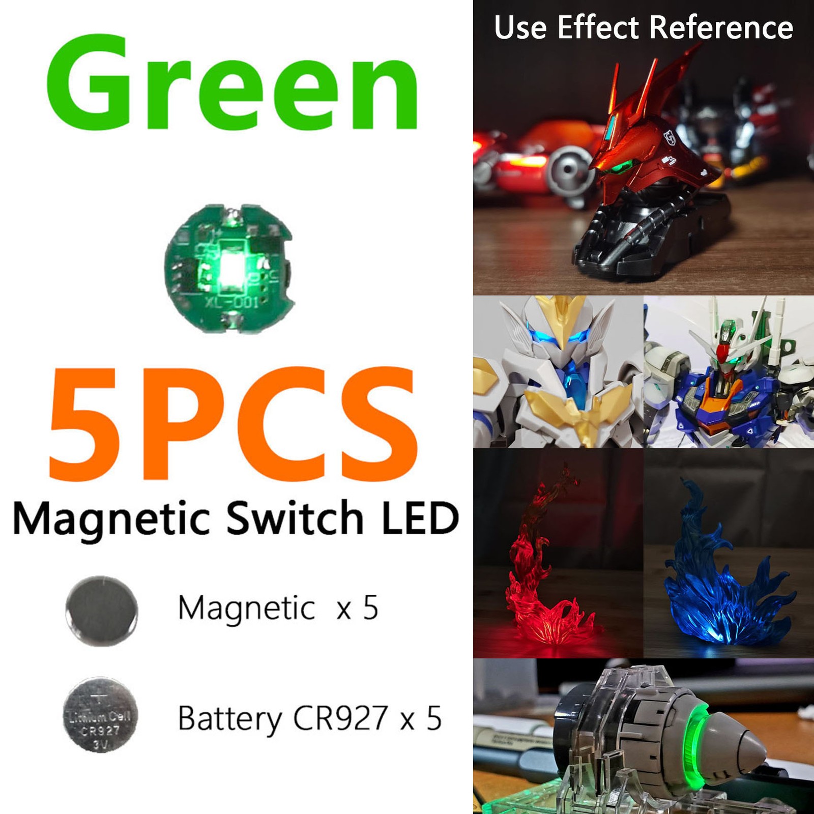 Gunpla Gundam Model Kit Detail Up Magnetic Switch LED Unit MG 1/100 White