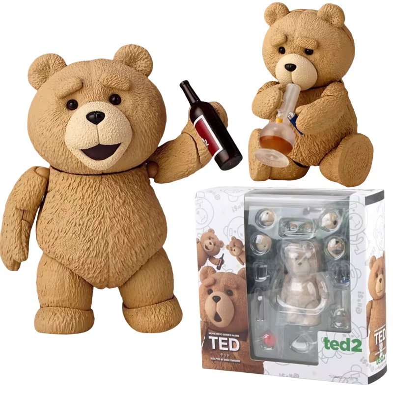 Ted 2 Movie Teddy Bear Figure 10cm (4&Prime;) Movable Collectible Toy w/ Box