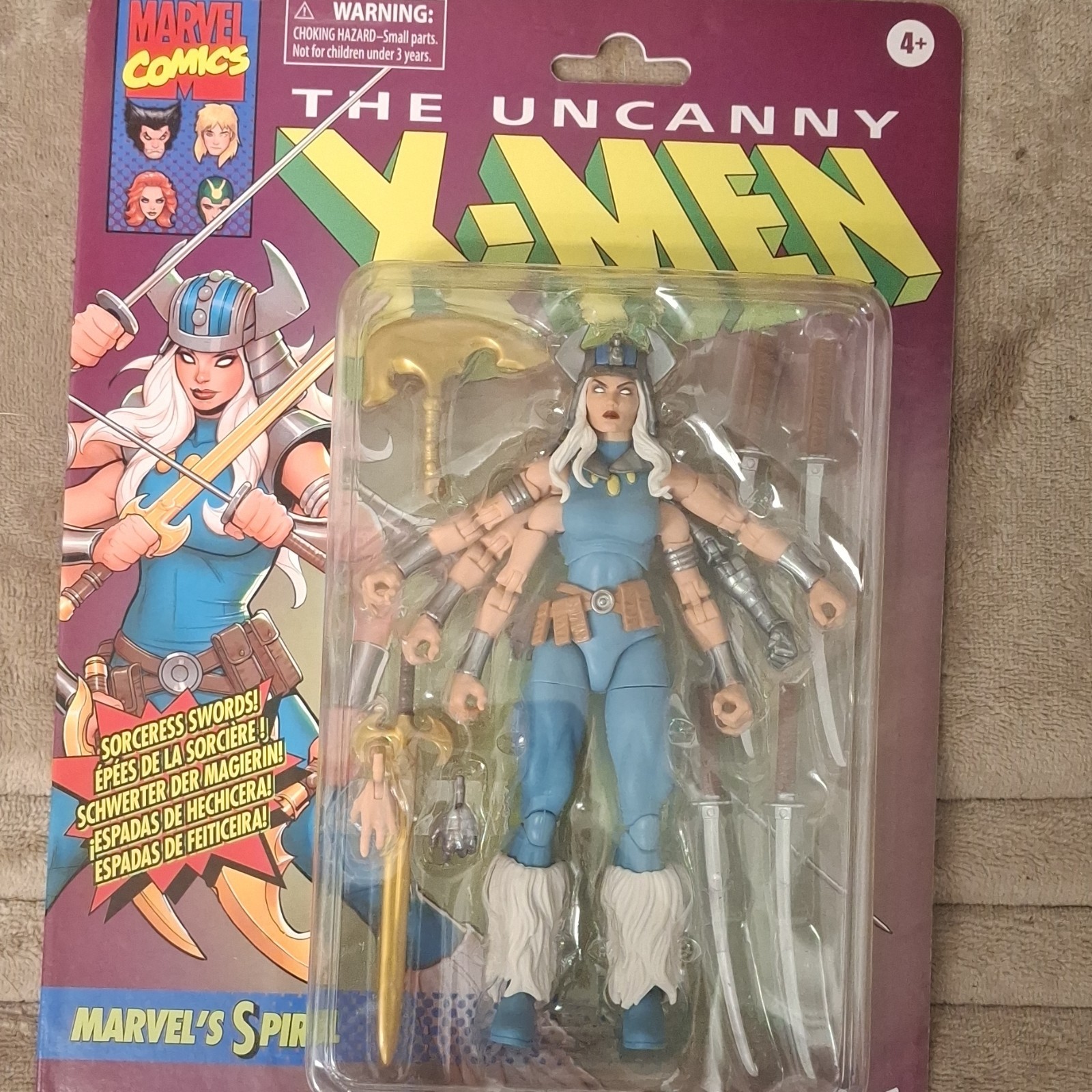 Marvel Spiral The Uncanny X-Men Action Figure Boxed Fully Jointed w/ Sword Axe