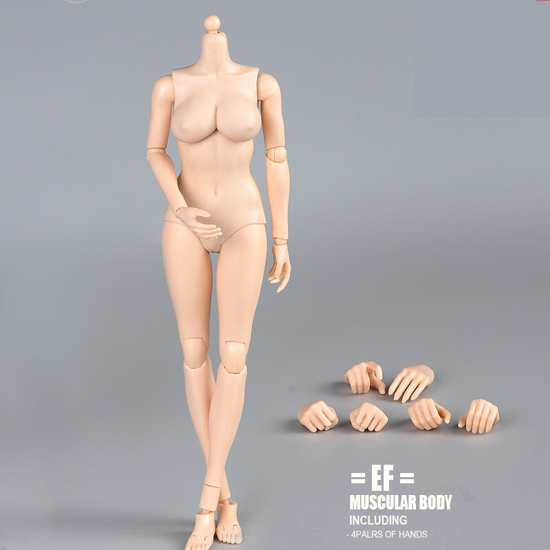 1/6 Female Flexible Joint Body Pale Super Large Breast Chest For 12&Prime;Figure Model