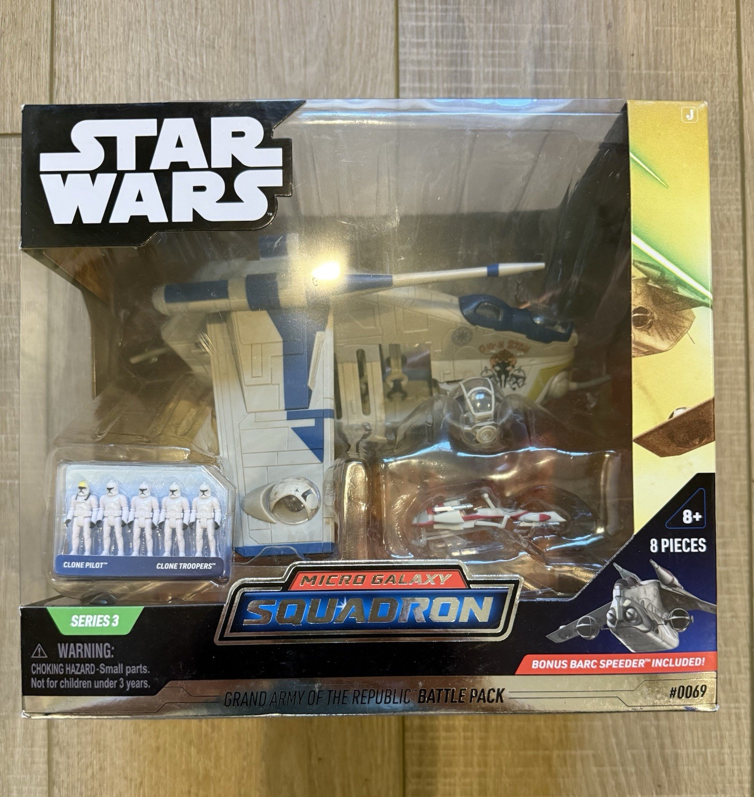 Star Wars Micro Galaxy Squadron Republic Gunship Battle Pack BLUE Plo’s Bros