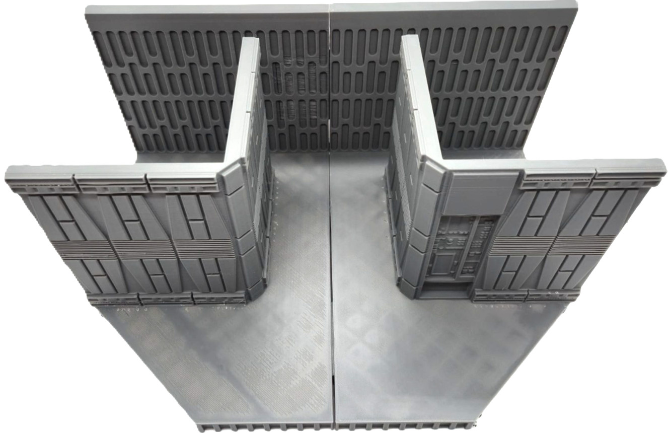 1:18 Scale Modular Sci-Fi Corridor Diorama Star Wars Inspired Display for 4-Inch