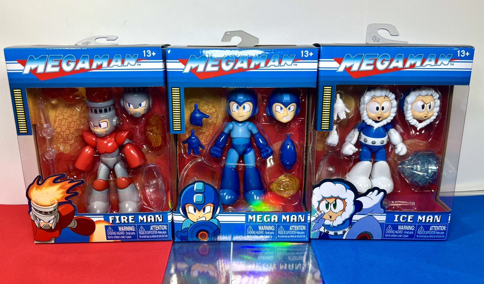 2024 Jada Toys – Mega Man 3-Figure Bundle: MEGA MAN, FIRE MAN, & ICE MAN