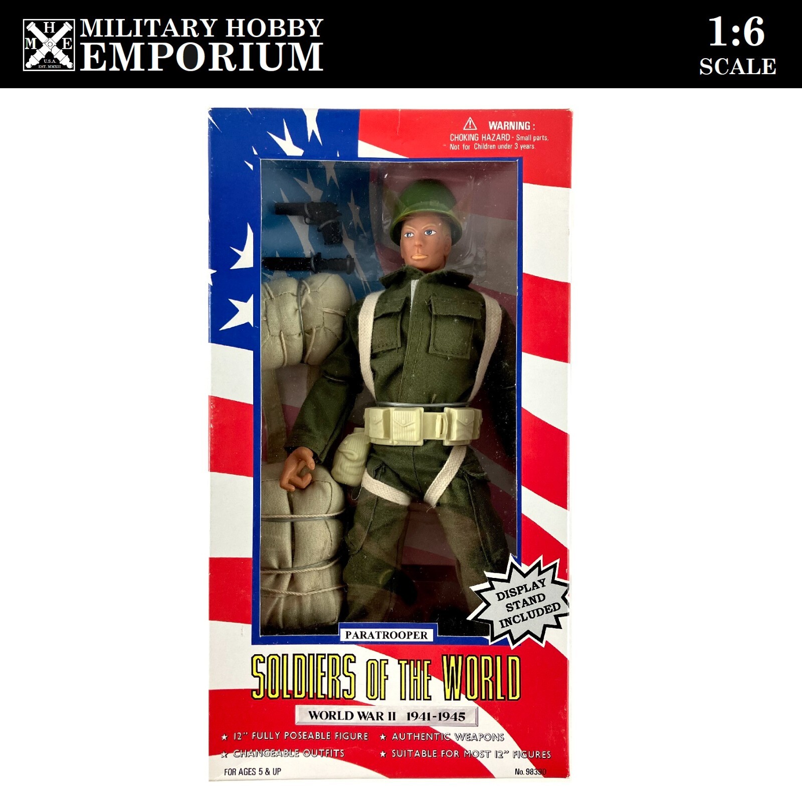 1:6 Formative International Soldiers of the World WWII US Army Paratrooper
